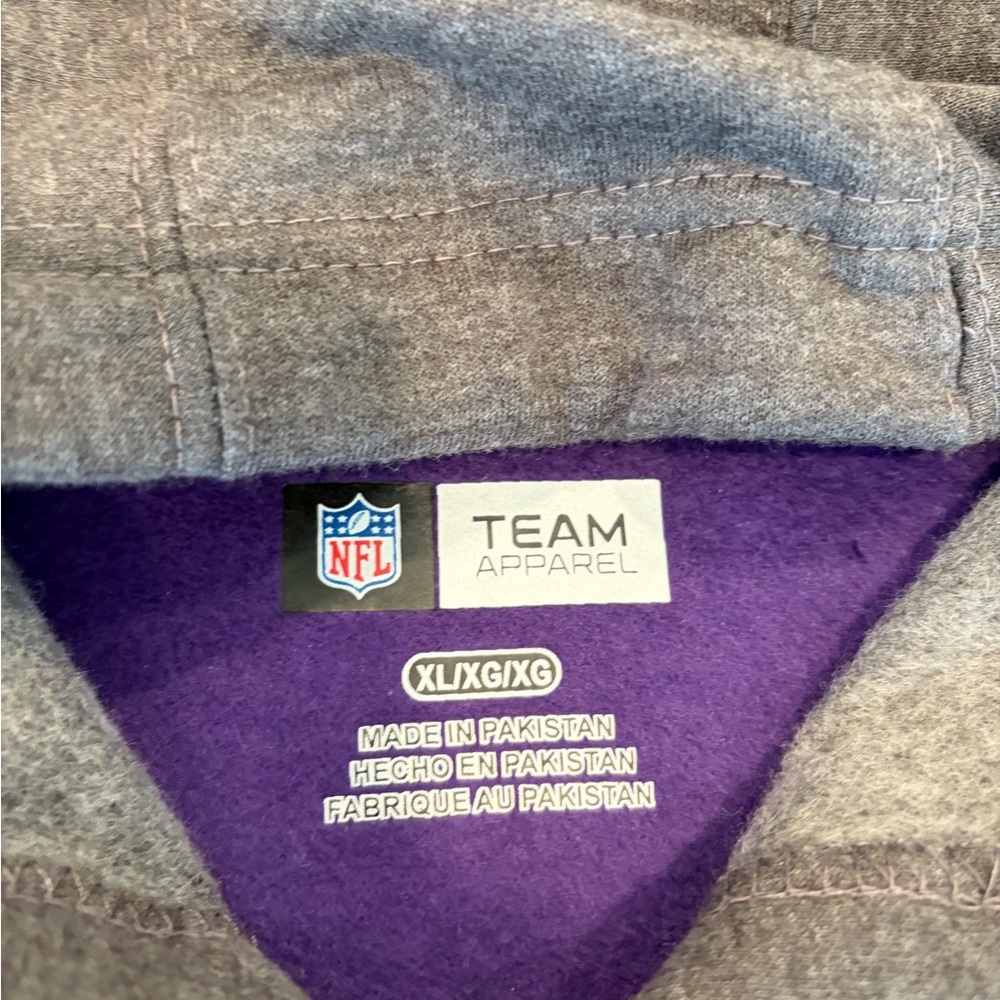 Baltimore Ravens NFL Apparel Purple and Gray  Hoodie-XL - Picture 4 of 6